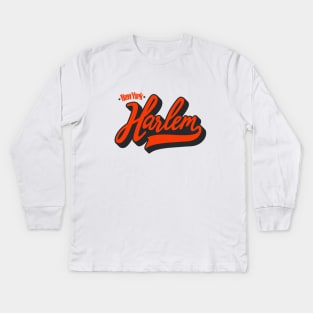 Harlem New York - Harlem Logo - Harlem Shirt Kids Long Sleeve T-Shirt